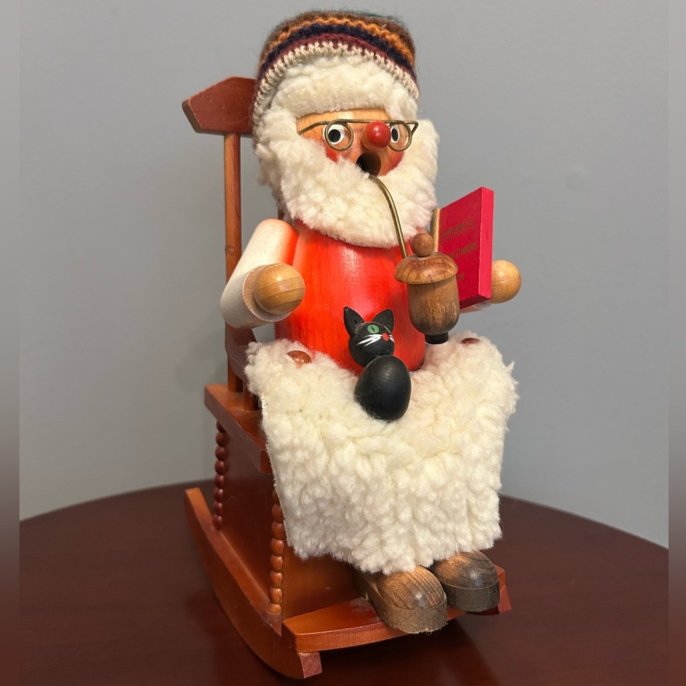 Steinbach Musical Rocking Chair Pipe Smoking Opa